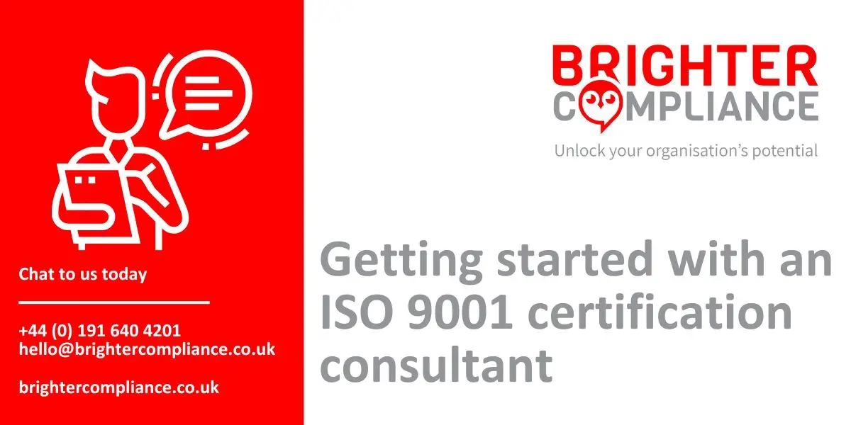 ISO 9001 certification consultant