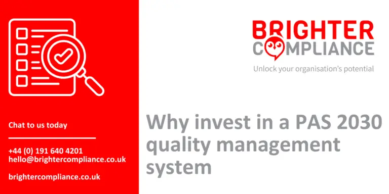 Why invest in a PAS QMS