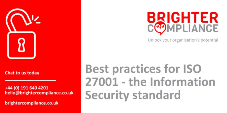 Best practices for ISO 27001