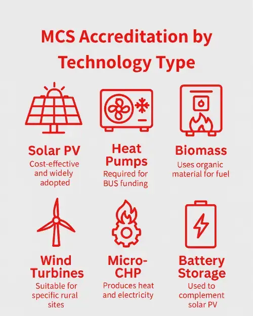 MCS Accreditation by Technology Type infographic