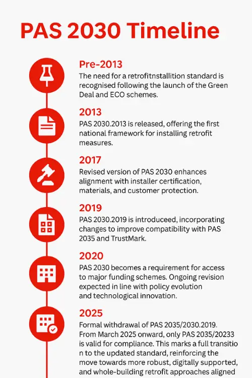 PAS 2030 timeline